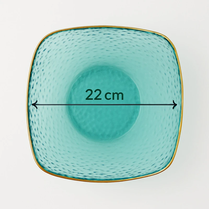 Салатница Home Depo HOME0108, 22 см, бирюзовая