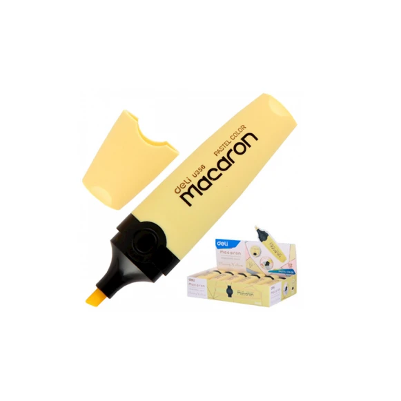 Mətn işarələyici marker Deli Macaron pastel-sarı