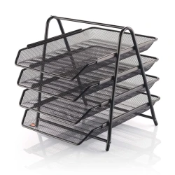 Горизонтальный лоток для документов Cassa C-8934, 4 секции, черный Горизонтальный лоток для документов Cassa C-8934, 4 секции, черный