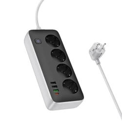 Удлинитель Hoco AC22 Black, 1.5 м Удлинитель Hoco AC22 Black, 1.5 м