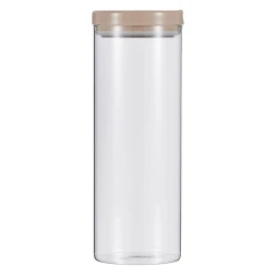 Емкость для хранения Werner Anzio 51941, стекло/пластик, прозрачная/бежевая, 1600 мл