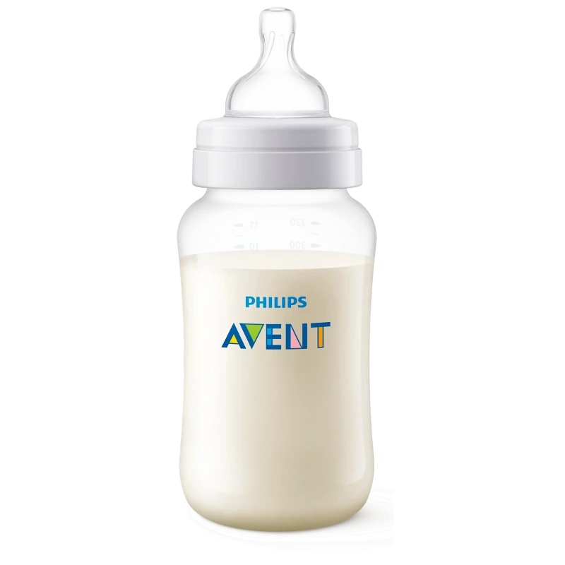 Бутылочка Philips AVENT Anti-colic SCY106/01, полипропилен/силикон, прозрачный, 330 мл, 3+ мес