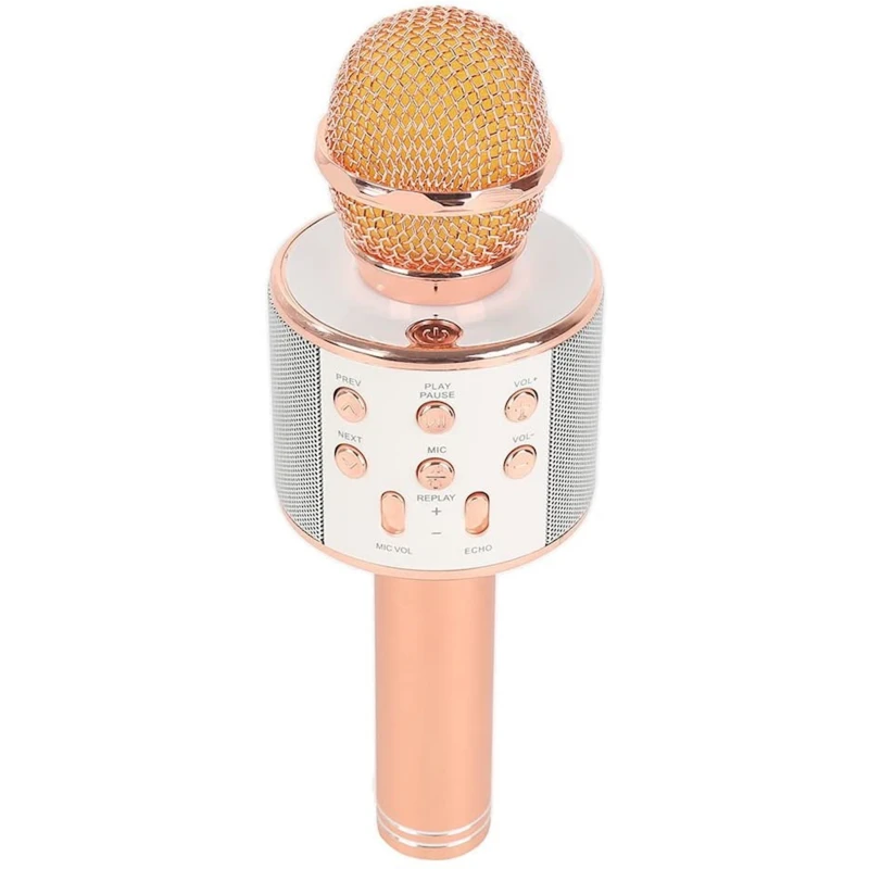 Микрофон для караоке WSTER WS-858, розовый