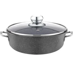 Сотейник Shosman 5569, гранит, серый, 34 см