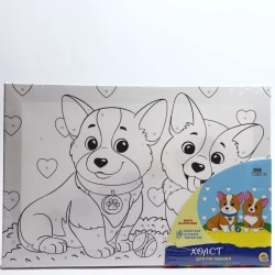 Nömrələr üzrə kətan Рыжий Кот Корги на прогулке, 20x30 sm Nömrələr üzrə kətan Рыжий Кот Корги на прогулке, 20x30 sm