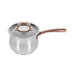 Ковш Gipfel Absolute 2752, 20.5x34x18 см, 2.4 л, 16 см, нержавеющая сталь, с крышкой, серебристый