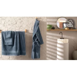 Полотенце банное Yataş Essentials, 90х150 см, хлопок, navy