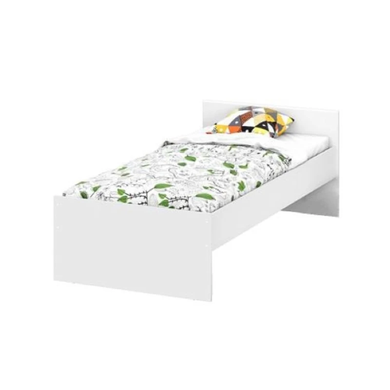 Односпальная кровать Art_tek_yataq (100) 1, ламинат, белая, 200x85x100 см