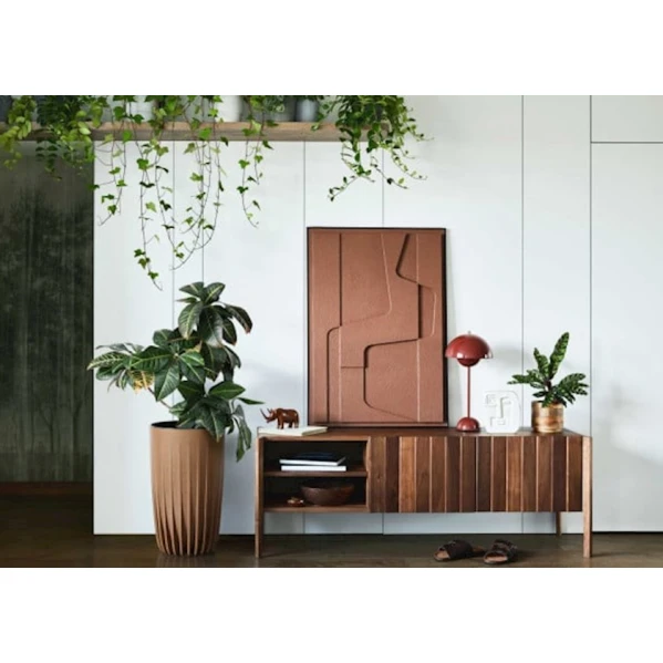 Горшок Lamela Mira Eco Wood 42x25 см, пластик, коричневый Горшок Lamela Mira Eco Wood 42x25 см, пластик, коричневый