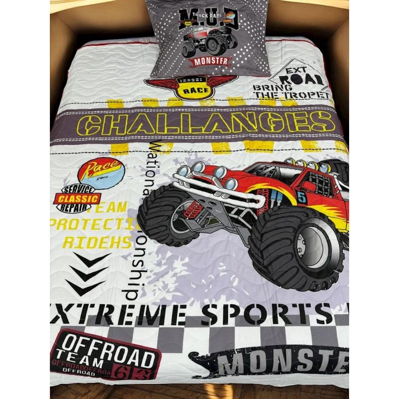 Набор с наволочкой детский MiraNova 362, покрывало 180х240 см, наволочка 50х70 см, разноцветный Набор с наволочкой детский MiraNova 362, покрывало 180х240 см, наволочка 50х70 см, разноцветный