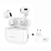 Беспроводные наушники Borofone BW58 White и в подарок гарнитура IPH PD20W White