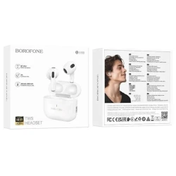 Беспроводные наушники Borofone BW58 White и в подарок гарнитура IPH PD20W White
