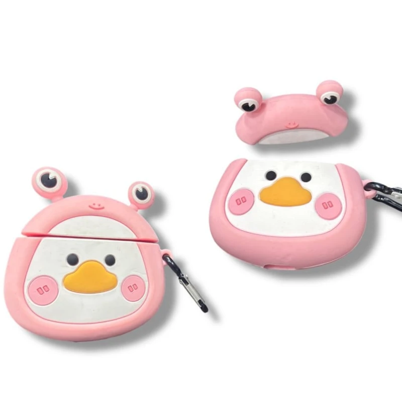 Чехол для наушников для Apple AirPods 1/2 Pink White