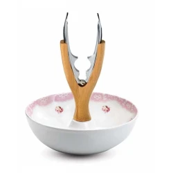 Щипцы для грецких орехов с миской Korkmaz A641-02 Natura, розовый, металл, разноцветный, фарфоравая миска Щипцы для грецких орехов с миской Korkmaz A641-02 Natura, розовый, металл, разноцветный, фарфоравая миска