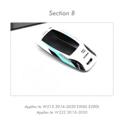 Чехол для автомобильных ключей для Mercedes Benz A/B/C/E/S 1221, пластик, разноцветный