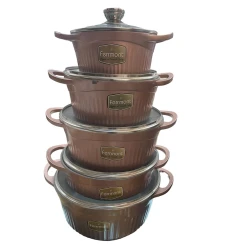 Набор кастрюль Ferrmont ZTW-FQDQ, коричневый, 5 шт
