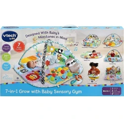 Игровой коврик VTech 7-in-1 Grow with Baby Sensory Gym 80-550003, 0-6 мес Игровой коврик VTech 7-in-1 Grow with Baby Sensory Gym 80-550003, 0-6 мес