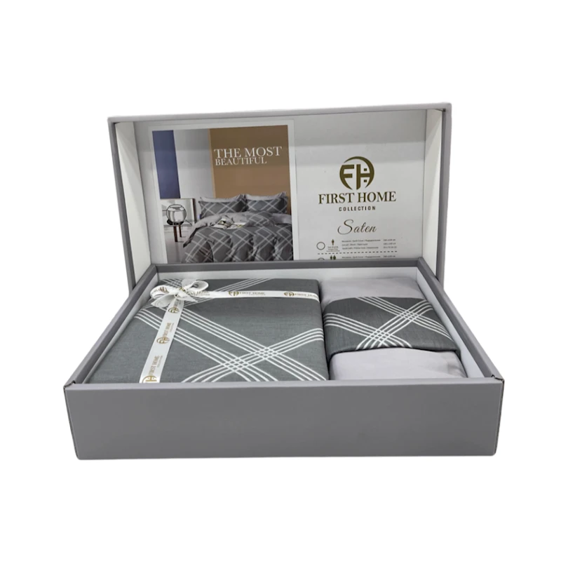 Комплект постельного белья First Home SHA-00002717, пододеяльник 160x220 см, простыня 170х240 см, наволочка 50х70 см, односпальный, хлопок, разноцветный Комплект постельного белья First Home SHA-00002717, пододеяльник 160x220 см, простыня 170х240 см, наволочка 50х70 см, односпальный, хлопок, разноцветный