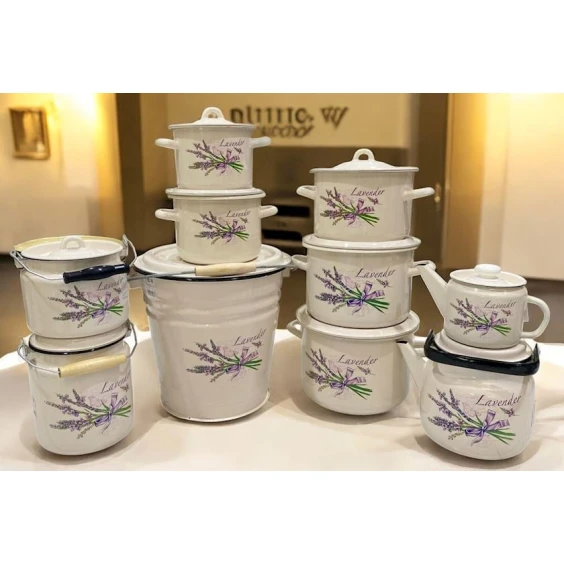 Набор посуды Tez-bazar-316, эмаль, разноцветный Набор посуды Tez-bazar-316, эмаль, разноцветный