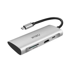 USB HUB Хаб Wiwu Alpha A731HP 7 in 1 USB C Grey USB HUB Хаб Wiwu Alpha A731HP 7 in 1 USB C Grey