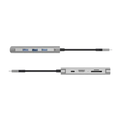 USB HUB Хаб Wiwu Alpha A731HP 7 in 1 USB C Grey USB HUB Хаб Wiwu Alpha A731HP 7 in 1 USB C Grey