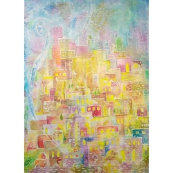 Batik-panno Art by Ulviya Kakhramanova Şərq qapısı, ipək, 150х200 sm