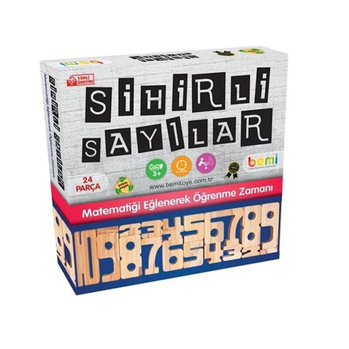 Masaüstü oyun Bemi Sihirli Sayılar Kutu Oyunu, 24 parça, 3+ yaş