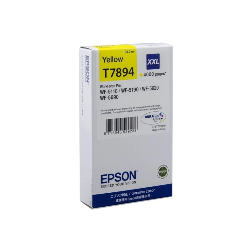 Kartric Epson T7894 Ink Cartridge XXL Yellow (C13T789440)