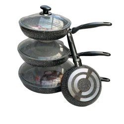 Набор сковородок PMT AllB169, серый, ультро биогранит, 8 предметов