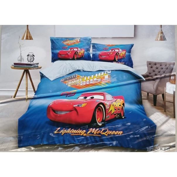 Uşaq yataq dəsti 016, örtük 160x220 sm, yastıq üzü 50x70 sm, satin, rəngbərəng