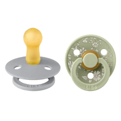 Набор пустышек BIBS x Liberty Colour Capel, размер 1, 0-6 месяцев, серый/зеленый, 2 шт