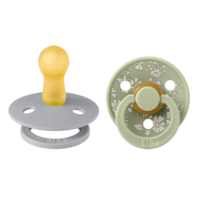 Набор пустышек BIBS x Liberty Colour Capel, размер 1, 0-6 месяцев, серый/зеленый, 2 шт