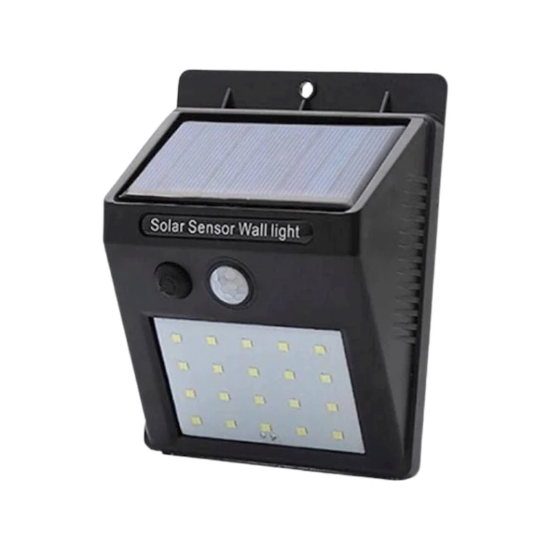 Küçə çırağı 204, günəş enerjisi ilə çalışan, hərəkət sensoru ilə, qara, 12.4х9.5х4.7 sm