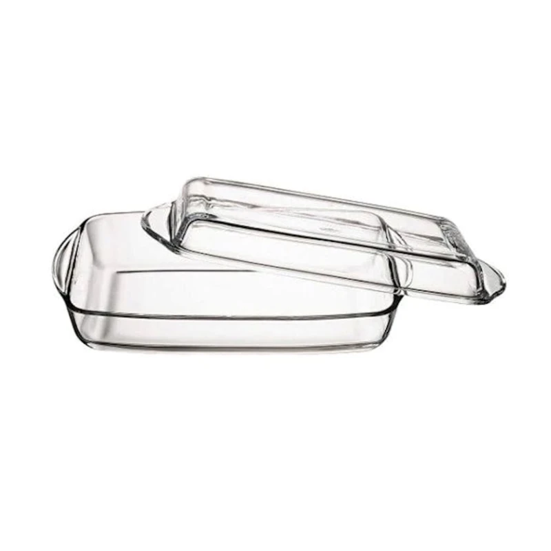 Bişirmə üçün forma Borcam 59019, 1.5 l, düzbucaq, şüşə, şəffaf