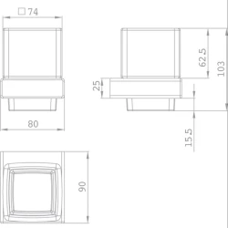 Diş fırçaları üçün stəkan Teka Formentera Tumber Holder Gold Banyo Diş fırçaları üçün stəkan Teka Formentera Tumber Holder Gold Banyo