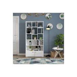 Стеллаж Ev Plus 12115601, ЛДСП, белый, 187x94x30 см Стеллаж Ev Plus 12115601, ЛДСП, белый, 187x94x30 см