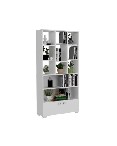 Stellaj Ev Plus 12115601, LDSP, ağ, 187x94x30 sm