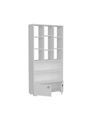 Stellaj Ev Plus 12115601, LDSP, ağ, 187x94x30 sm