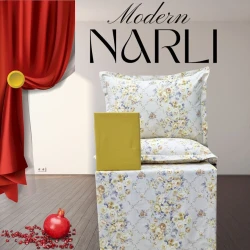Комплект постельного белья Nar-Lı-001083, простыня 240x260 см, пододеяльник 200x220 см, наволочки 2 шт x 50x70 см, двуспальный, хлопок, разноцветный