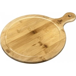 Сервировочная доска бамбуковая Wilmax Bamboo, круглая c ручкой, 14.5 x 10 см Сервировочная доска бамбуковая Wilmax Bamboo, круглая c ручкой, 14.5 x 10 см