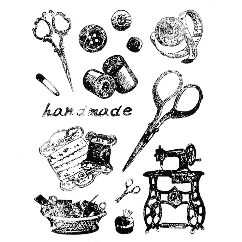 Silikon ştamplar Decola Tikiş ləvazimatları, 14 əd