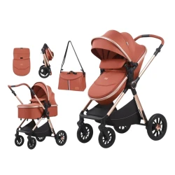 Детская коляска Kidilo H2-D, оранжевая