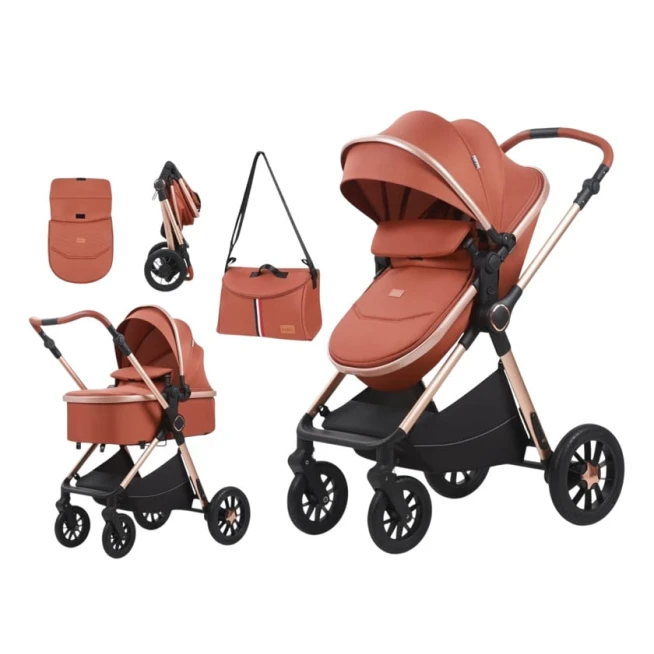 Детская коляска Kidilo H2-D, оранжевая