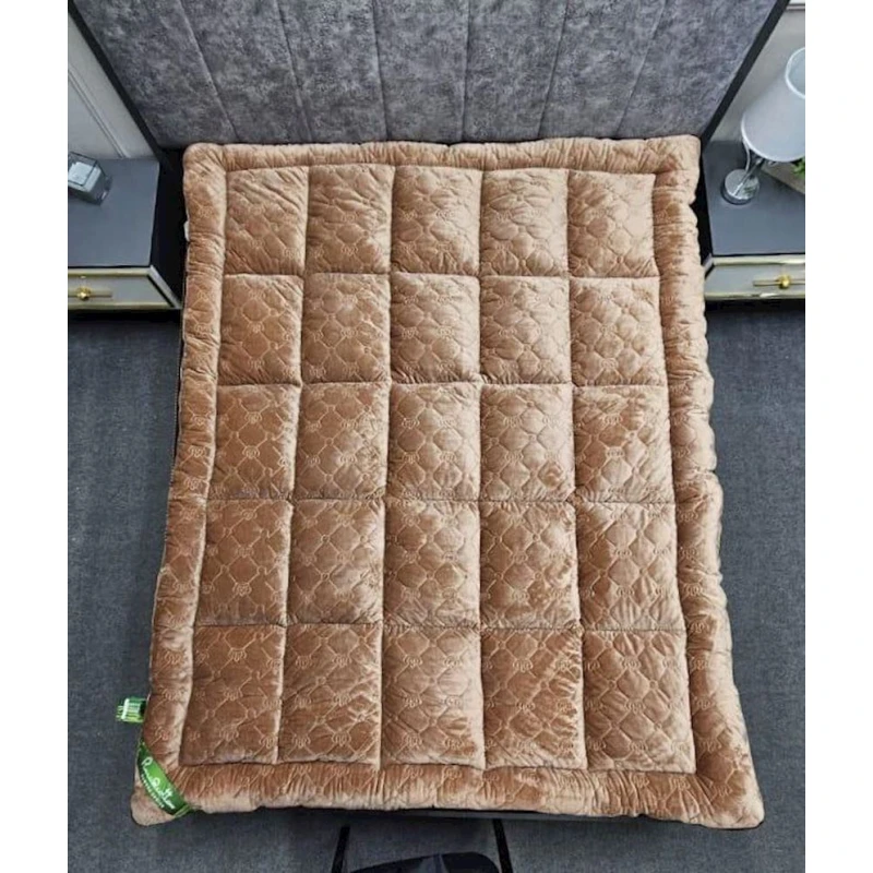 Матрас ZZ-ZZ-0035, велюр, золотистый, 160x200 см