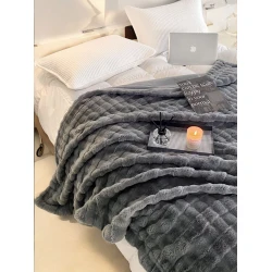 Örtük Luxe Cotton 000745, birnəfərlik, 160x210 sm, tünd boz