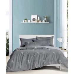 Комплект постельного белья MiraNova SF-724, пододеяльник 160x220 см, простыня 170x240 см, наволочка 50x70 см, односпальный, хлопок, серый