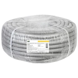 Гибкая труба гофрированная Elasta, 16 мм, ПВХ, серый