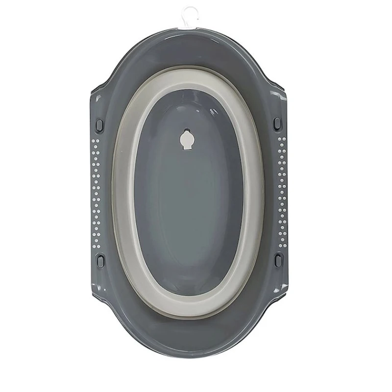 Складная детская ванночка Babyjem серая