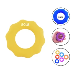 Кистевой эспандер Gymnic Flower 1135, силиконовый, 23 кг, желтый