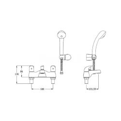 Смеситель для душа Teka Elan 3512202